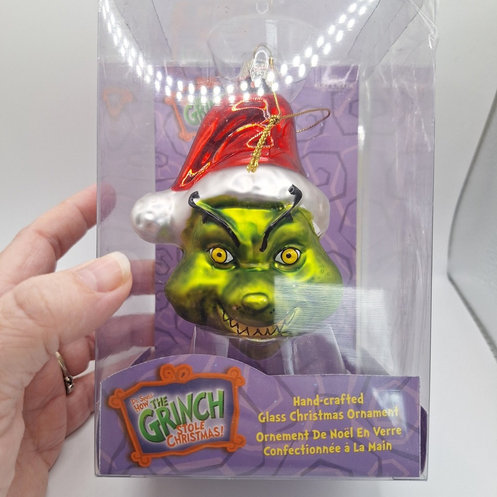 GRINCH Blown Glass Ornament Whoville How the Grinch Stole Christmas Kurt S Adler